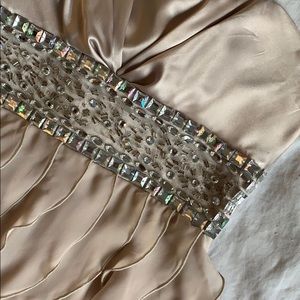 Champagne short dress perfect for wedding